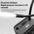 Portable electric air pump with digital display for fast inflation in 45 seconds