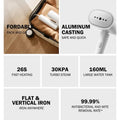 VMI Direct Portable Fabric Iron with quick heating, large water tank, and antibacterial features