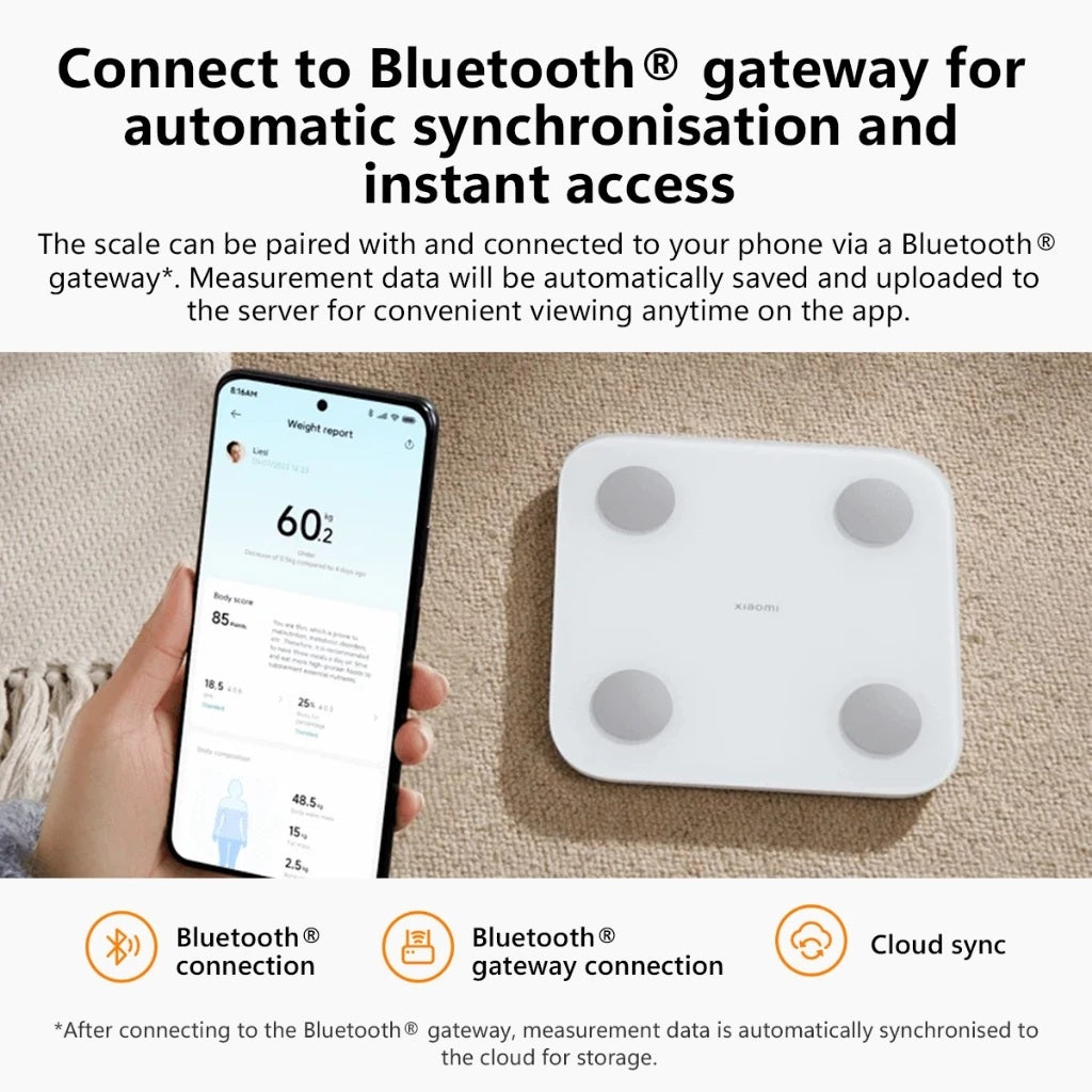 VMI Direct Smart Body Composition Scale with Bluetooth connection for automatic synchronization and instant access