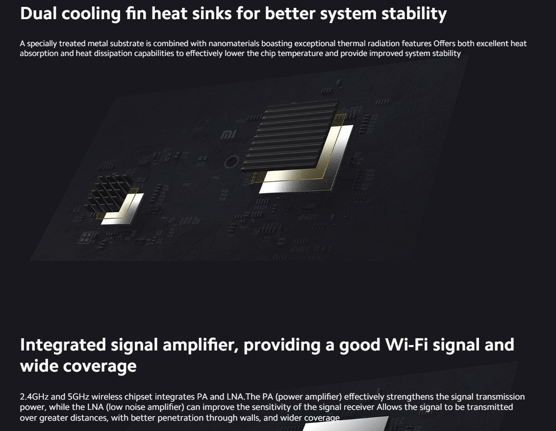 VMIDirect WiFi Router with dual cooling fins and integrated signal amplifier for optimal performance