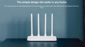 VMIDirect WiFi Router with four antennas featuring a sleek, minimalist design for home use