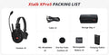 Xtalk XPro5 wireless communication headset for events with storage bag and accessories included