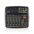 6 channel audio mixer compact professional mixer with multiple inputs USB recording and EQ controls