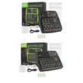 6 channel audio mixer tabletop black mixer with power adapter cables box and manual