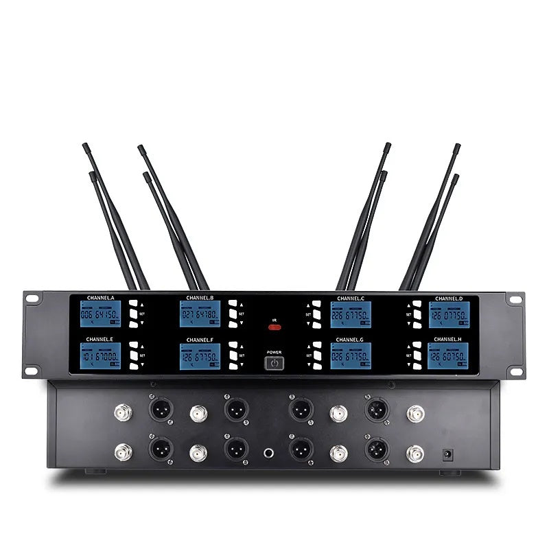 XTUGA A800 wireless conference mic system with multiple channels and antennas for high-quality audio