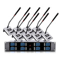 XTUGA A800 wireless conference mic system with six gooseneck microphones for clear audio during meetings