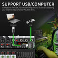 Audio mixer with DSP effects featuring USB connectivity for easy recording and mixing
