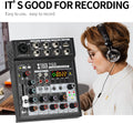 VMIDirect Bluetooth audio mixer with echo and reverb effects, featuring multiple channels and user-friendly controls