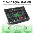 7-Band Equalization Bluetooth USB MP3 mixing console for precise sound adjustment