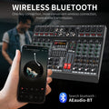 Bluetooth USB MP3 mixing console with wireless connection for easier audio mixing