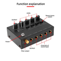DC 5V microphone guitar keyboard mixer with multiple input and output channels for audio mixing