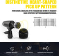 Dynamic drum mic kit featuring heart-shaped pick up pattern for clear sound capture