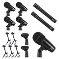 Dynamic drum mic kit featuring multiple microphones and accessories for professional recording