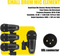 Dynamic drum mic kit with four uni-directional microphones and XLR connector