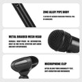 Dynamic drum mic kit featuring a zinc alloy body and metal braided mesh head for optimal sound clarity