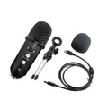XTUGA EM900 USB microphone with adjustable volume control and included accessories