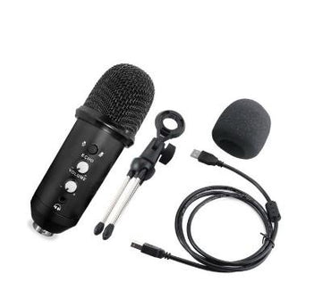 XTUGA EM900 USB microphone with adjustable volume control and included accessories