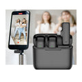 XTUGA J13 wireless microphone for iPhone and Android with compact charging case for clear audio recording