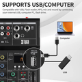 XTUGA N4 4-Channel Professional Audio Mixer with USB and computer connectivity options