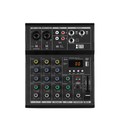 XTUGA N4 4-Channel Professional Audio Mixer with multiple input options and effects controls