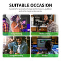 XTUGA OM4 sound mixing console with various users in different settings like stage tuning and song recording