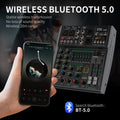 XTUGA OM4 sound mixing console with Bluetooth 5.0 for stable wireless transmission and high sound quality