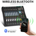Professional Sound Board Audio Mixer Console with Bluetooth Connectivity for Smart Devices