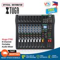 Xtuga CT80 8 Channel Portable Audio Mixer, ideal for professional use, featuring a professional sound board audio mixer console