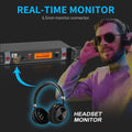 XTUGA RW2080 wireless in ear monitor system with headset monitor for real-time audio monitoring