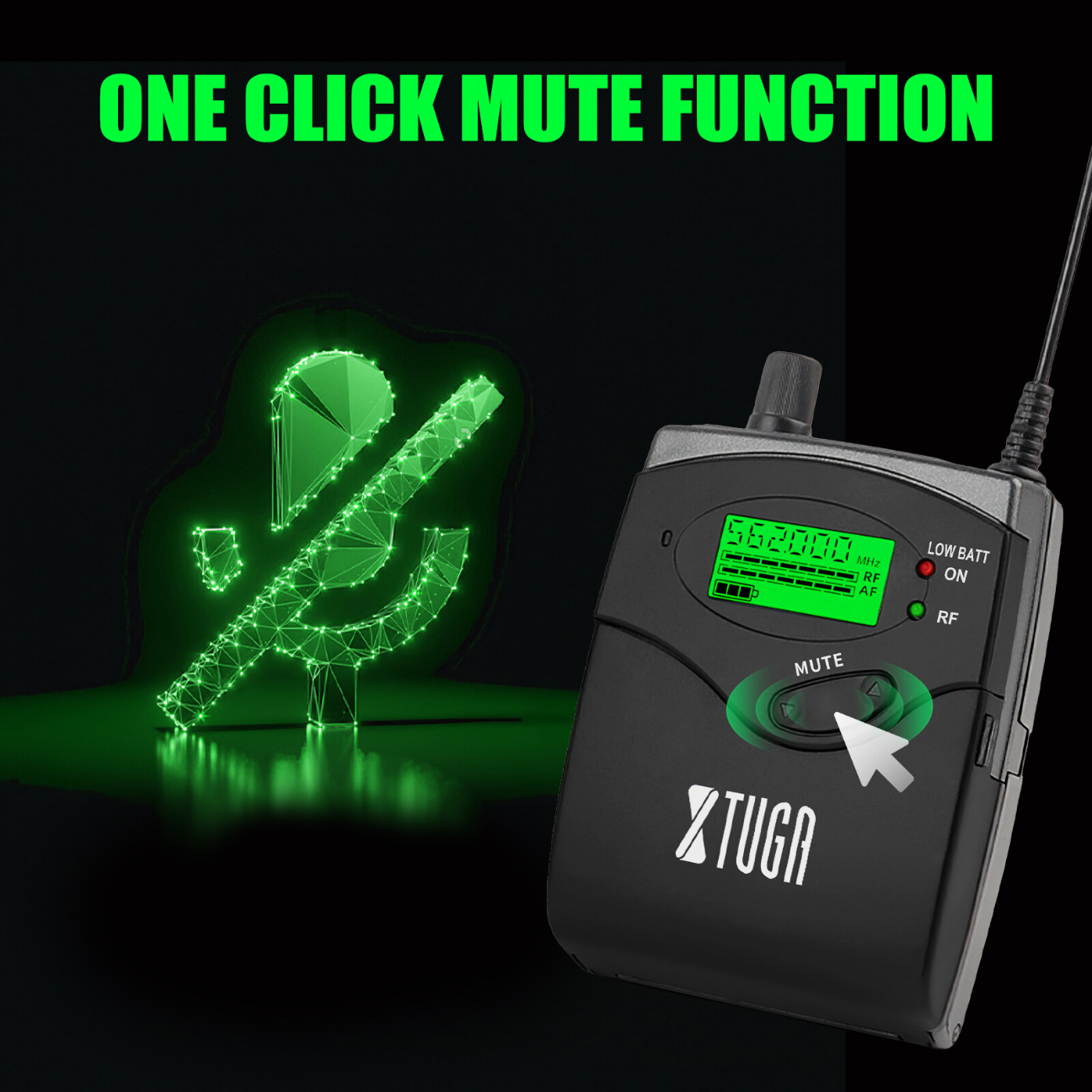 XTUGA RW2090 Wireless In Ear Monitor System Extra Individual Bodypack ...