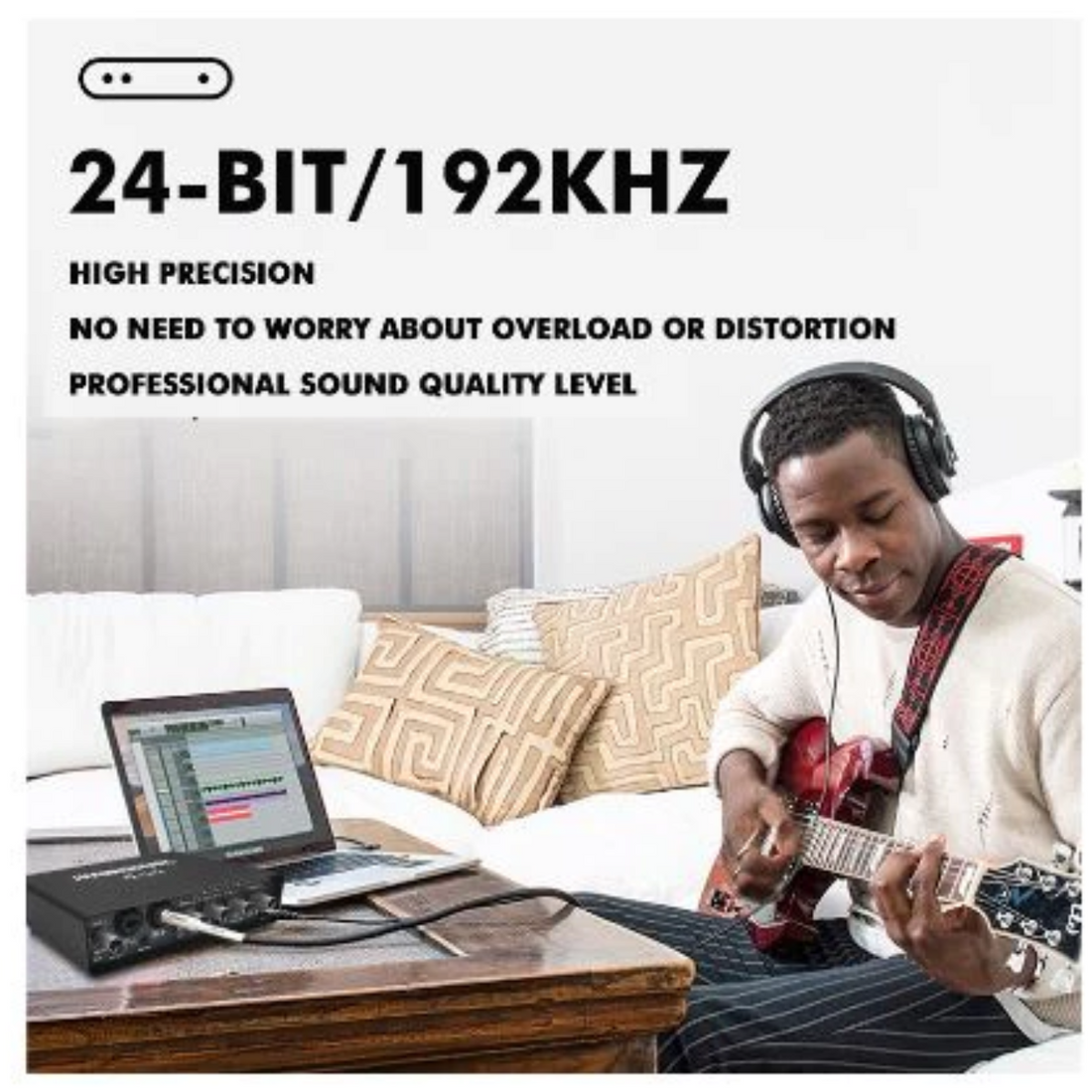 XTUGA TEYUN Q24 sound card with dual inputs and multiple output options for professional audio recording