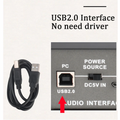 USB2.0 Interface of XTUGA TEYUN Q24 sound card, featuring no need for driver installation