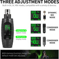 XTUGA U-95 guitar wireless system with three adjustment modes for dynamic and condenser microphones