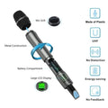 UHF wireless microphone system with large LCD display and durable metal construction