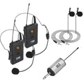 XTUGA UML200 wireless microphone system with two transmitters and dual lapel mics for clear audio capture