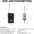 XTUGA UML200 wireless microphone system with transmitter and receiver specifications for clear audio transmission