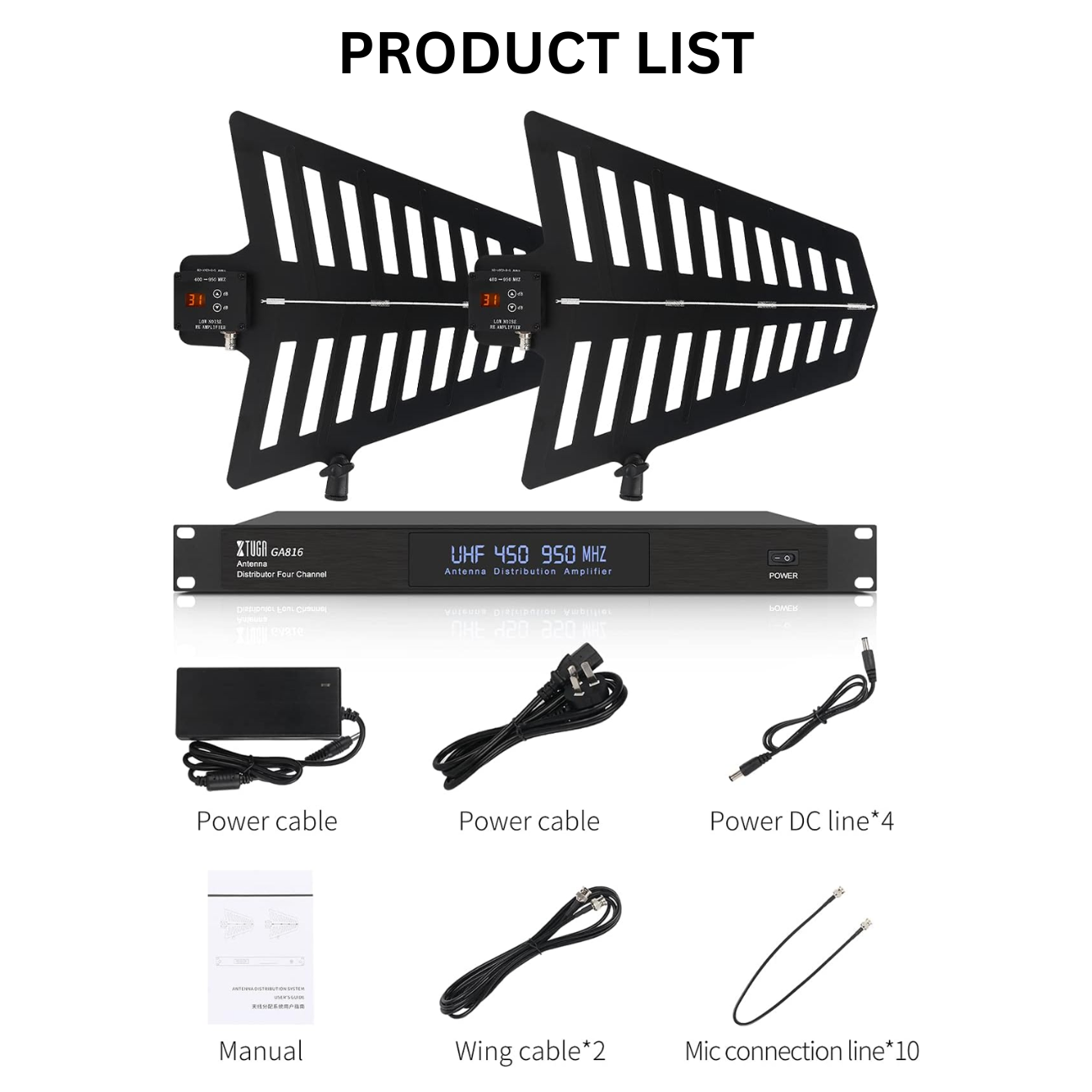 VMIDirect Wireless Antenna Distribution System with dual antennas and power cables for optimal signal distribution