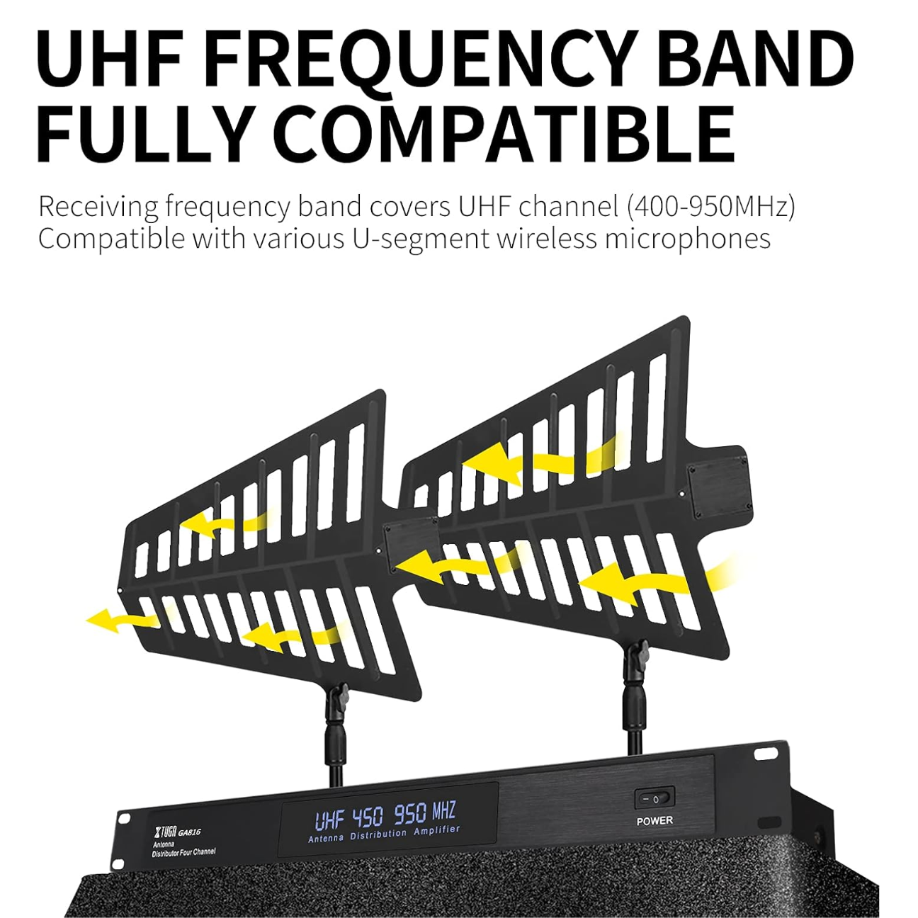 VMIDirect Wireless Antenna Distribution System with UHF frequency band for various wireless microphones