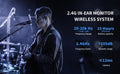 2.4G Wireless in Ear Monitor System for musicians with low latency and long battery life