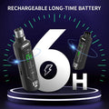 Wireless XLR transmitter and receiver kit with rechargeable long-time battery lasting 6 hours