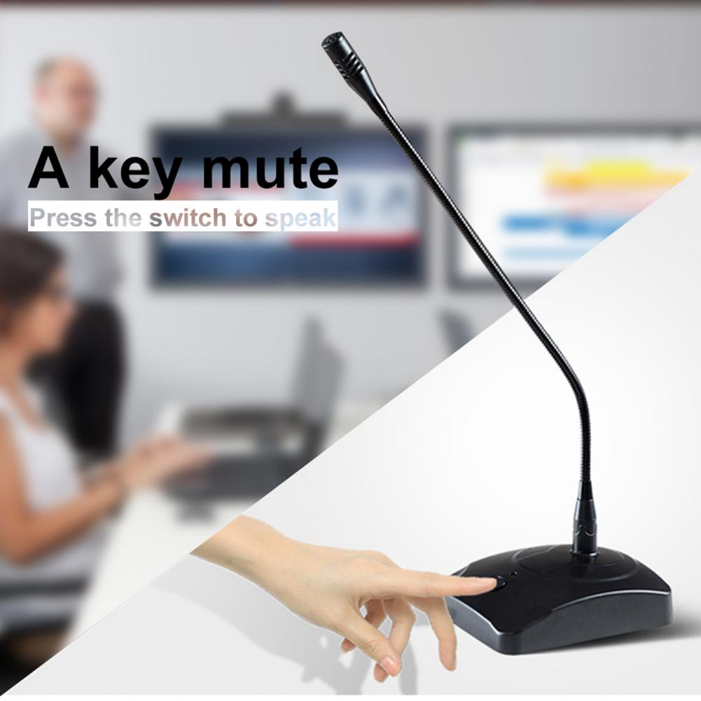 XTUGA XS200 desktop microphone with gooseneck and one-key mute function for clear audio communication