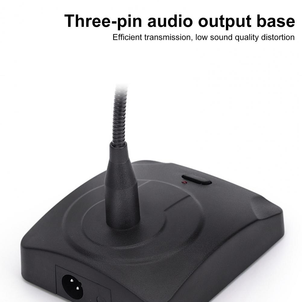 XTUGA XS200 desktop microphone with flexible gooseneck and three-pin audio output base for clear sound quality