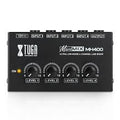 XTUGA MH400 micro sound mixer compact 4 channel black mixer with level knobs for live audio control