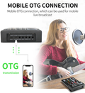 XTUGA XU3 mini audio interface with mobile OTG connection for live broadcasting and recording