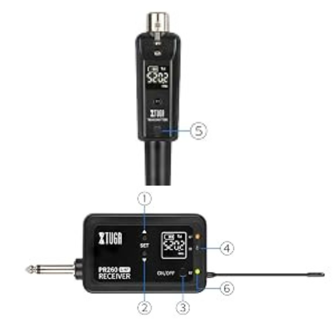 XTUGA PR260 Professional Wireless Saxophone Microphone UHF Instrument Mic for Stage and Live Shows