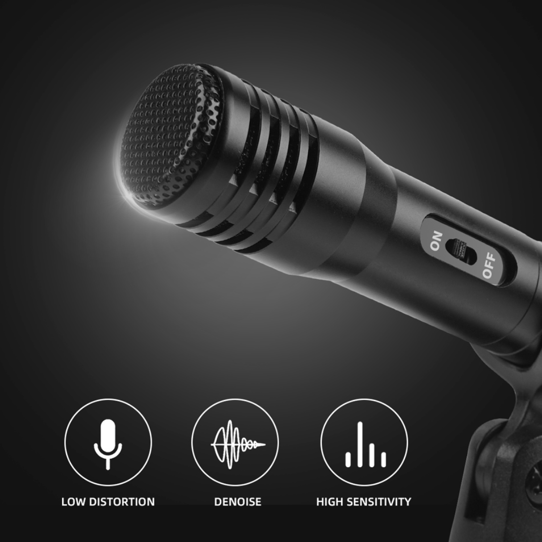 XTUGA PU-6-1 MIC Professional Desktop Condenser Microphone Noise-Canceling Wired Mic