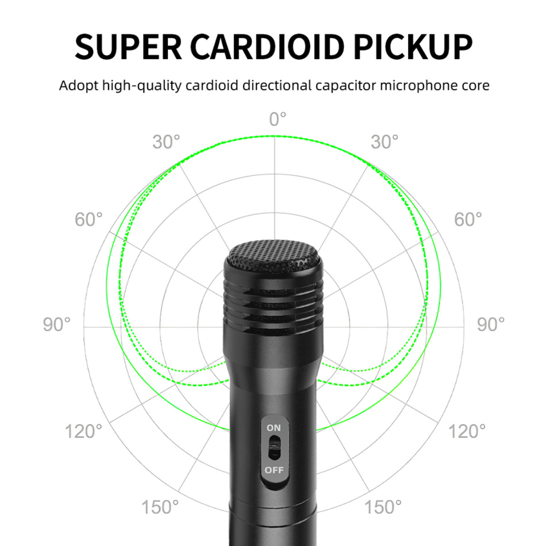 XTUGA PU-6-1 MIC Professional Desktop Condenser Microphone Noise-Canceling Wired Mic