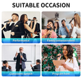 Professional UHF wireless microphone system used in various settings like performances and speeches