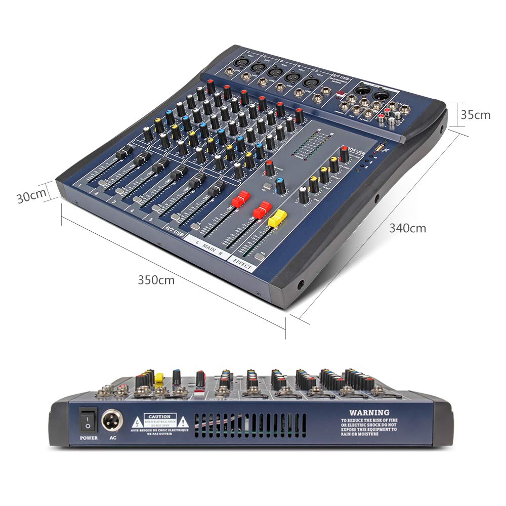 XTUGA CT120 Channel Mic/Line with 48 Phantom Power Audio Mixer