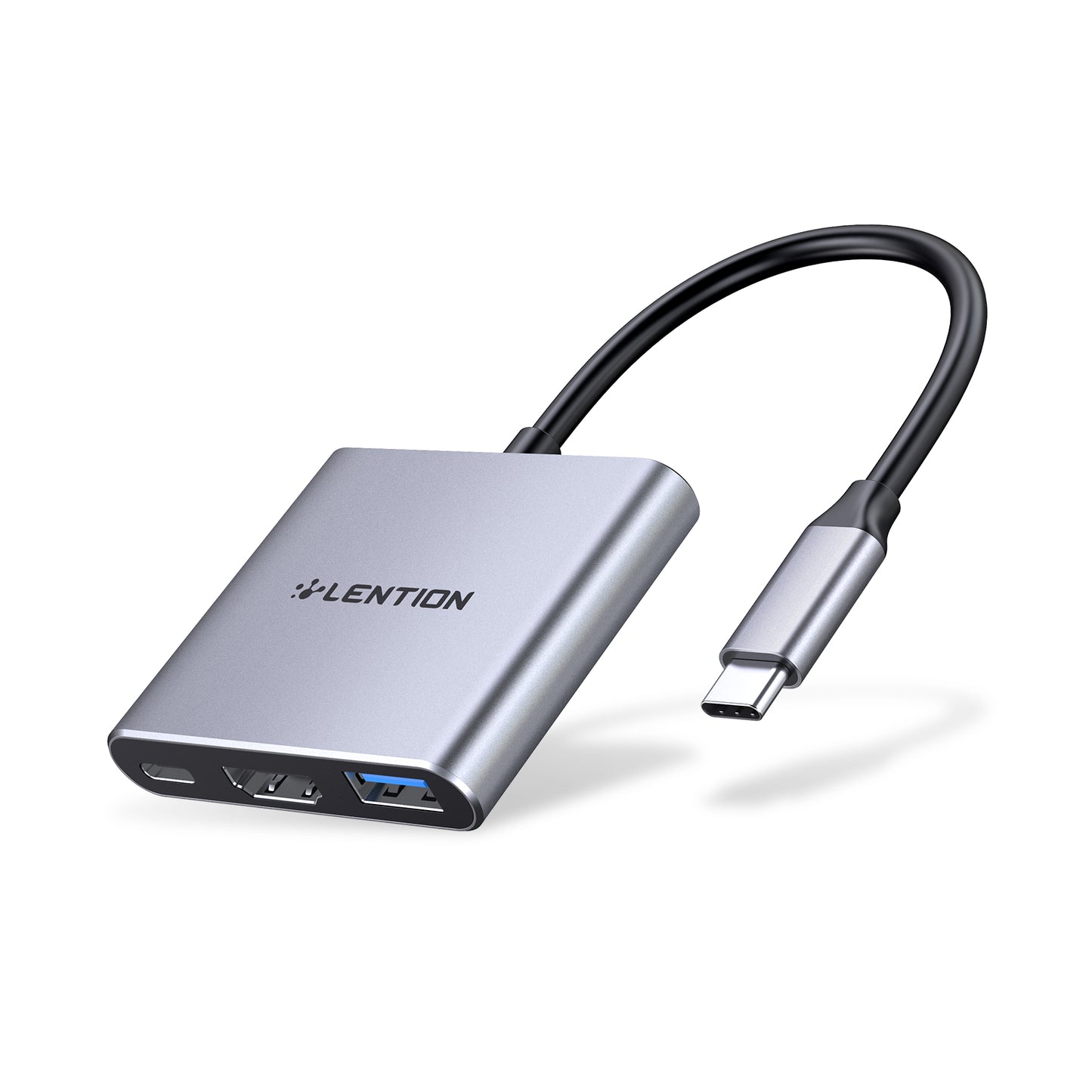 LENTION C14 3-In-1 USB Hub HDMI Port(4K 30Hz) + USB-A 3.0 Port + PD3.0(100W) Superior Series Adapter